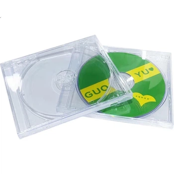 Футляр для одного CD-диска MNDA, лоток для диска, утолщенный, с лотком, 70 г, полностью прозрачный, 5 штук в упаковке.