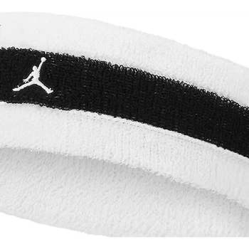 Спортивная повязка на голову NIKE Jordan Flyknit для баскетбола, фитнеса, йоги, впитывающая пот, модель J1004299189OS, черно-белая.