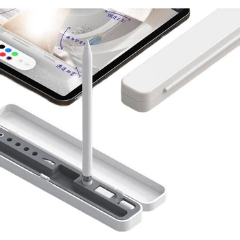 Чехол для стилуса ESCASE с конденсатором, подходит для хранения стилуса Apple Pencil второго поколения, защитный чехол для сенсорного экрана, чехол для хранения и защиты наконечника стилуса Huawei M-Pencil, серый.