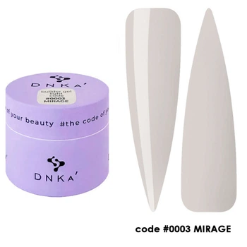 Гель для моделирования DNKa Builder Gel Light 0003 Mirage серо-бежевый 15 мл