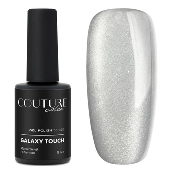 Гель-лак Couture Color Galaxy Touch Cat Eye GT 18 молочно-білий зі сріблястими переливами 9 мл