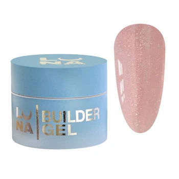 Гель для нарощування Luna Unicorn Shimmer Gel 03 рожевий нюд із шимером 30 мл