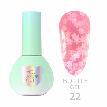 Рідкий гель You Are Cute Bottle Gel 22 для зміцнення та моделювання з декором 5 мл