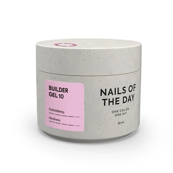 Гель строительный Nails Of The Day Builder Gel 10 молочно-розовый френч 30 мл
