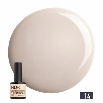 База камуфлювальна каучукова для гель-лаку NUB Virgin Base Coat 14 молочно-сірий 8 мл