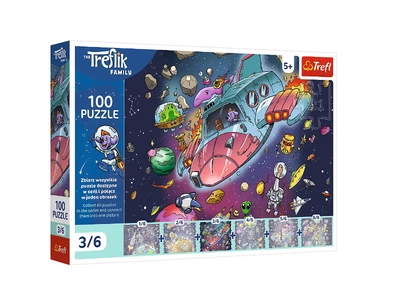 Пазлы 100эл. UFT The Treflik Family Лофи в ракете 3/6 16543