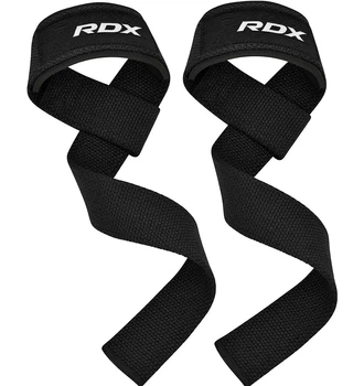 Ремни для тяги RDX Inc Хлопок 20,5х1,5 см Черные