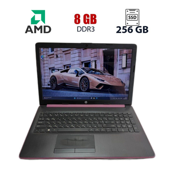 Ноутбук HP Laptop 15 / 15.6" (1920x1080) IPS / AMD Athlon 300U (2 (4) ядер по 2.4 - 3.3 GHz) / 8 GB DDR3 / 256 GB SSD / AMD Radeon RX Vega 3 / WebCam б/в