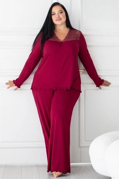 Пижама батальная з брюками трикотаж Пм1285, 3XL