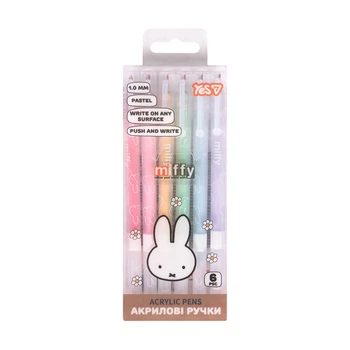 Набор ручек акриловых цветных YES Miffy 412311 6 шт 5271780