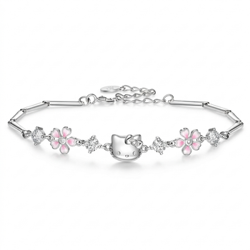 Браслет Chaosehui Sanrio Hello Kitty 6029 з чистого срібла, жіночий
