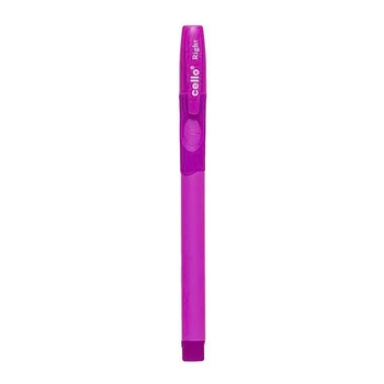 Ручка масляная "Fine Top" Ellott CL1361R-50(Blue) синяя 0,7 мм, тренажер правша Розовый