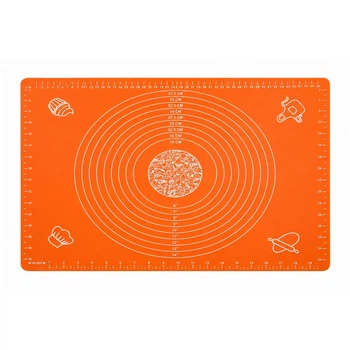 Силіконовий килимок з розміткою для коржів Silicon Mate Testa 50 х 40 см (WY-45) Помаранчевий