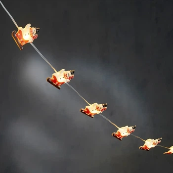 Гирлянда-струна Luca Lighting 1,3 м 10 LED теплый белый снеговики