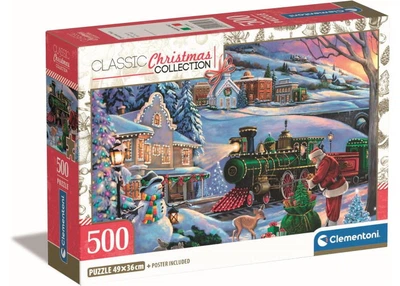 Пазл Clementoni Classic Christmas Collection: Рождественский поезд (Classic Christmas Collection - Christmas Train Puzzle - 500 pcs.), 500 эл. (35566)