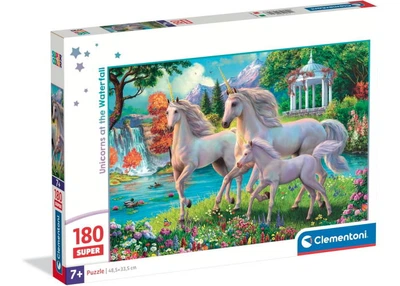 Пазл Clementoni Super: Единороги у водопада (Super - Unicorns at the Waterfall Puzzle - 180 pcs.), 180 эл. (29794)