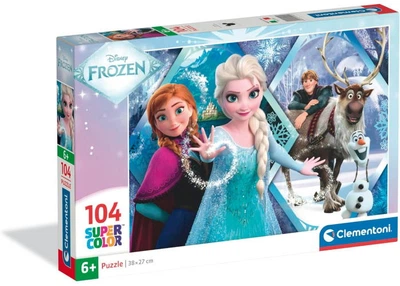 Пазл Clementoni SuperСolor: Анна и Эльза, Холодное сердце, Disney (SuperСolor - Disney Frozen Puzzle - 104 pcs.), 104 эл. (25045)