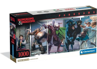 Пазл Clementoni Панорама с фэнтезийными существами, Подземелья и Драконы (RPG Dungeons & Dragons Panorama Puzzle - 1000 pcs.), 1000 эл. (панорама) (39501)