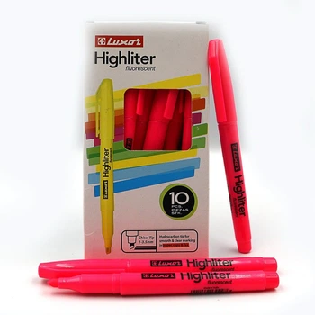 Текстовиділювач "Highliters" 1-3,5mm тонкий рожевий 10 шт. в упак Luxor (4144)