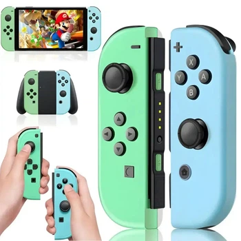 Бездротові геймпади Joy-Con для ігрової консолі набір 2 шт 300мАч Bluetooth з вібровідгуком Зелено-бірюзові для точного керування в іграх
