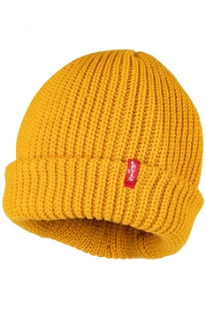 Мужская вязаная шапка Levi's унисекс one size Жёлтый (156929)