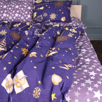 Простынь Ranforce Elite 17-0877 Midnight Christmas 220*240
