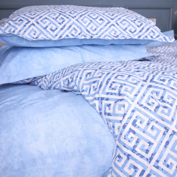 Простирадло Поплін 00-5 "Geometry Blue" 220*240