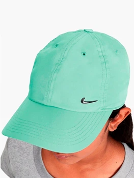 Дитяча бейсболка Nike Dri-Fit Club Unstructured Metal Swoosh FB5064-394 50-56 Салатова (198728902239)