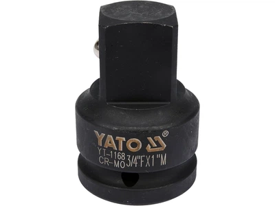 Перехідник ударний квадрат 3/4" — квадрат 1", L = 63 мм YATO (YT-1168)