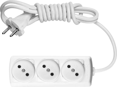 Мережевий фільтр-подовжувач Borsan 2 м 3 розетки White (BR-1543-201)