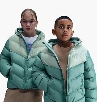 Куртка дитяча Nike K Nsw Tf Adp Puffer Colorblock XL зріст 164 см Зелений IB6164-017