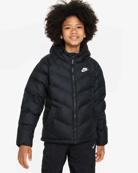Куртка детская Nike Unisex Puffer Hooded Jacket L рост 152 см Черный FN7730-010