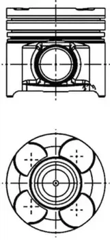 Поршень двигуна Kolbenschmidt 40660610 Opel Vectra, Astra, Zafira; Alfa Romeo GT, 156, 147, 166, 159; Cadillac BLS 623555, 93178525