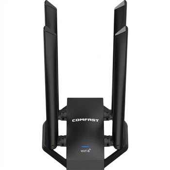 Wi-Fi адаптер COMFAST CF-975AX WiFi6 / AX5400 / Три діапазони / USB 3.0