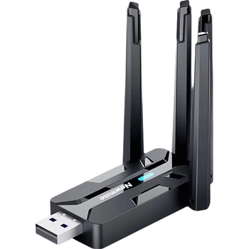 Wi-Fi/Bluetooth адаптер Newmine AX910 WiFi6/886 Мбит/с/Bluetooth 5.4/Два диапазона/MU-MIMO/OFDMA/USB