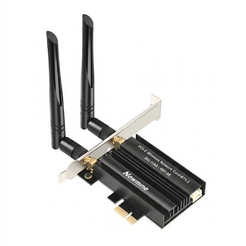 Мережева карта Newmine 5400M WiFi6E / Bluetooth 5.2 / 6 ГГц / Три діапазони / PCI Express
