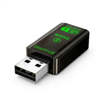 Wi-Fi/Bluetooth адаптер BIAZE AX900 WiFi6/886 Мбит/с/Bluetooth 5.4/Два диапазона/MU-MIMO/OFDMA/USB