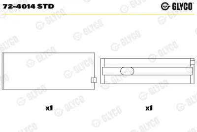 Підшипники колінчастого валу Glyco 724014STD Mercedes B-Class, A-Class; Hyundai Matrix, Accent, Getz; Mitsubishi Colt 6400330201, 6400331102, A6400330201