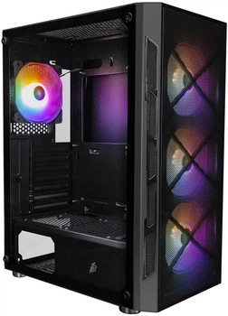 Корпус 1stPlayer XP-BK-4F1 750W RGB Black (XP-BK-4F1-PS-750FK-EU)
