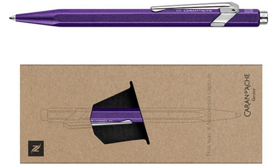 Ручка шариковая Caran d'Ache 849 Nespresso Фиолетовая 1 мм Синий (7630002341141)