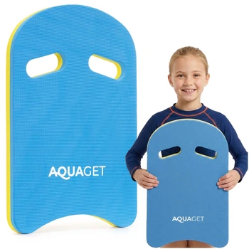 Доска для плавания Aquaget учебная AQ0059 Sky Blue/Yellow