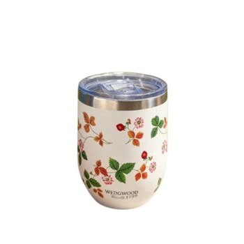 Термокухоль 350 мл Wedgwood Wild Strawberry, с вакуумной изоляцией, из нержавеющей стали, с цветочным принтом
