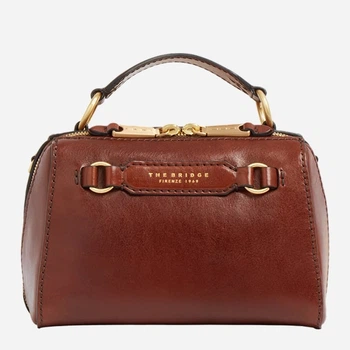 Torebka crossbody damska ze skóry naturalnej mała The Bridge Laura 04180601 14 Brązowa (800070359567)