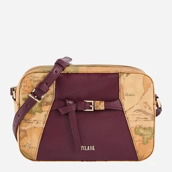 Torebka crossbody damska materiałowa mała Alviero Martini LG11G654 0304 Bordowa (800070364501)