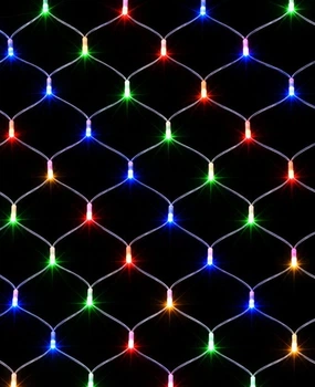 Гирлянда Сетка 160 LED, 2м х 1.5м, прозрачный провод, мульти, 220 В, 1592-01