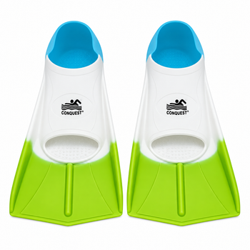 Короткие ласты для бассейна Conquest AquaSprint L (41-43) салатовый BF10/GW