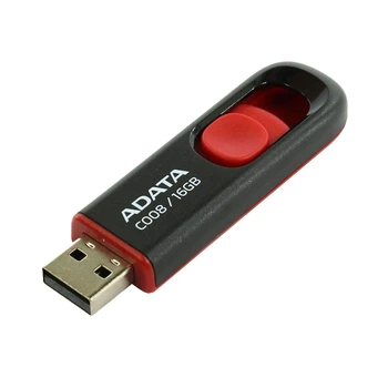 Флеш-накопичувач Adata USB A-DATA USB 2.0 C008 16Gb Black/Red (AC008-16G-RKD)