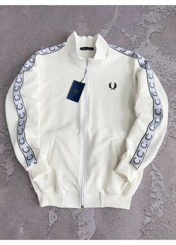 Олімпійка чоловіча Fred Perry з лампасами на блискавці Молоко L