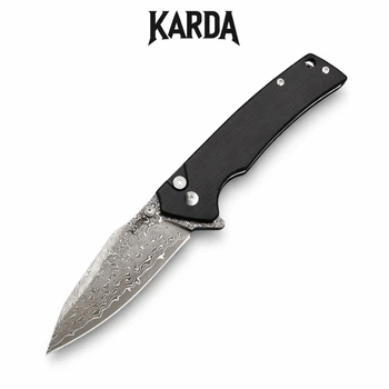 Ніж Складаний Karda J313 Black Damascus