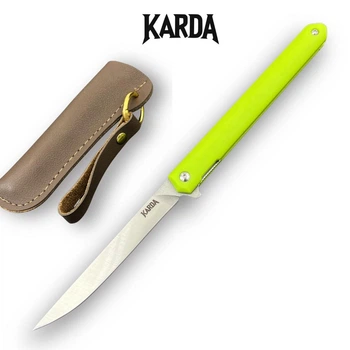 Ніж Складаний Karda J097 lime green handle drop blade
